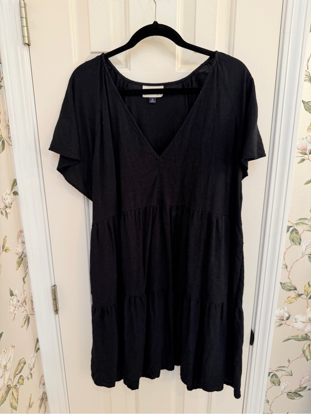 Universal Thread Black Tiered V-Neck Mini Dress